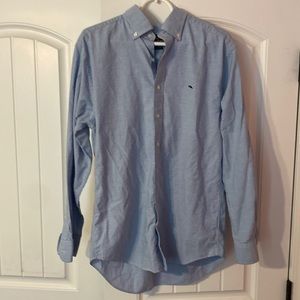 Men’s Size M Vineyard Vines Whale Shirt, Blue Oxford